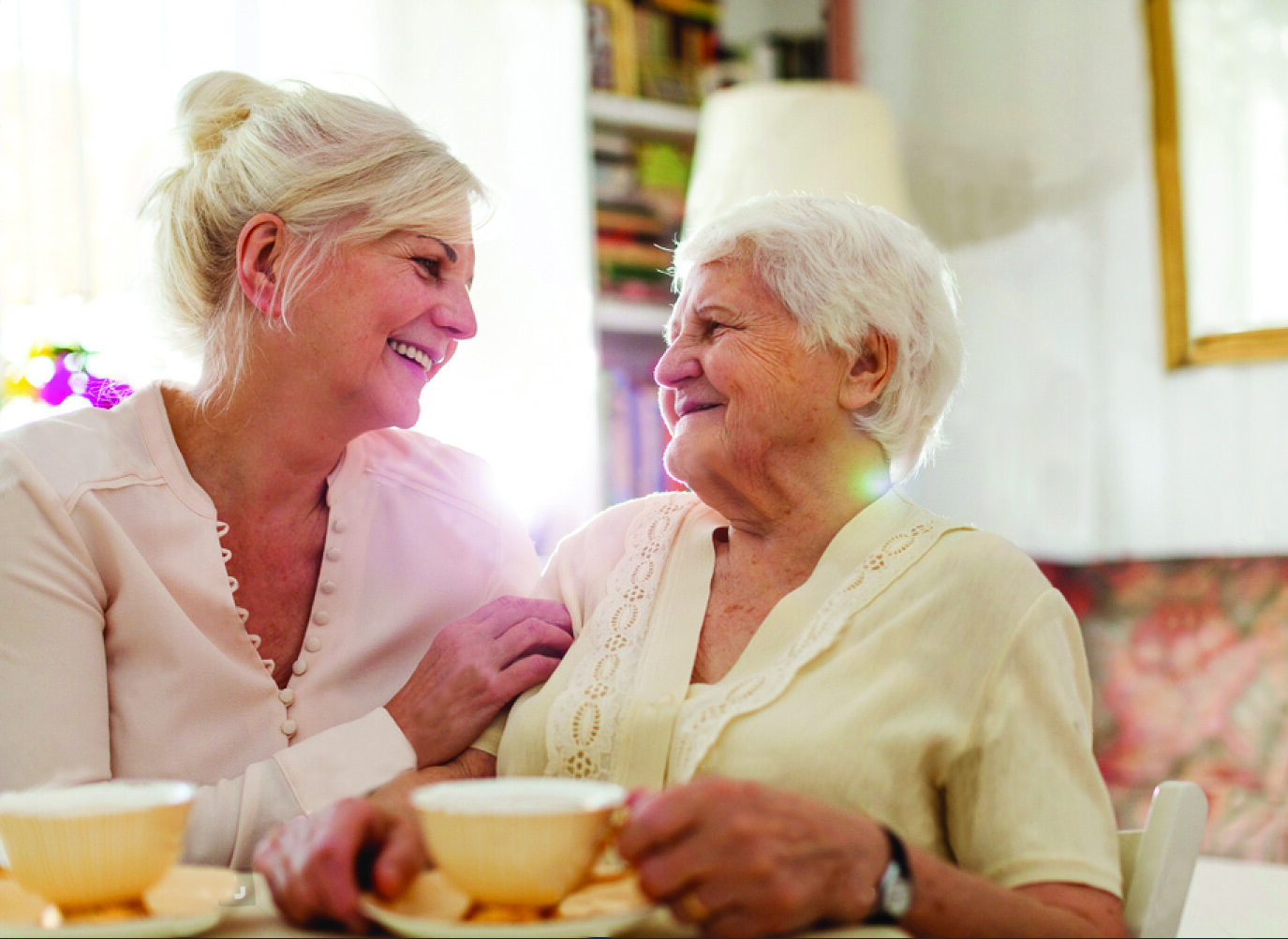 Woman caring for a senior family member - caregivers need support